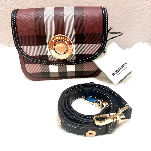 NEW Burberry Check and Leather Elizabeth Bag Small - Picture 2 of 10